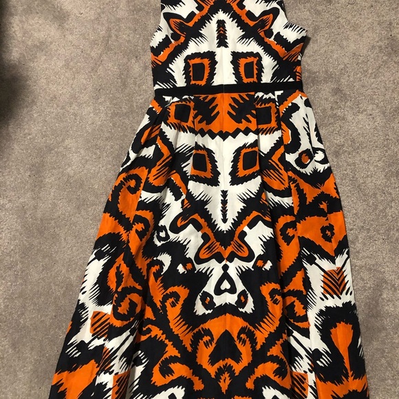 LK BENNETT Andrea Aztec Print Linen/Silk Dress - Picture 9 of 16